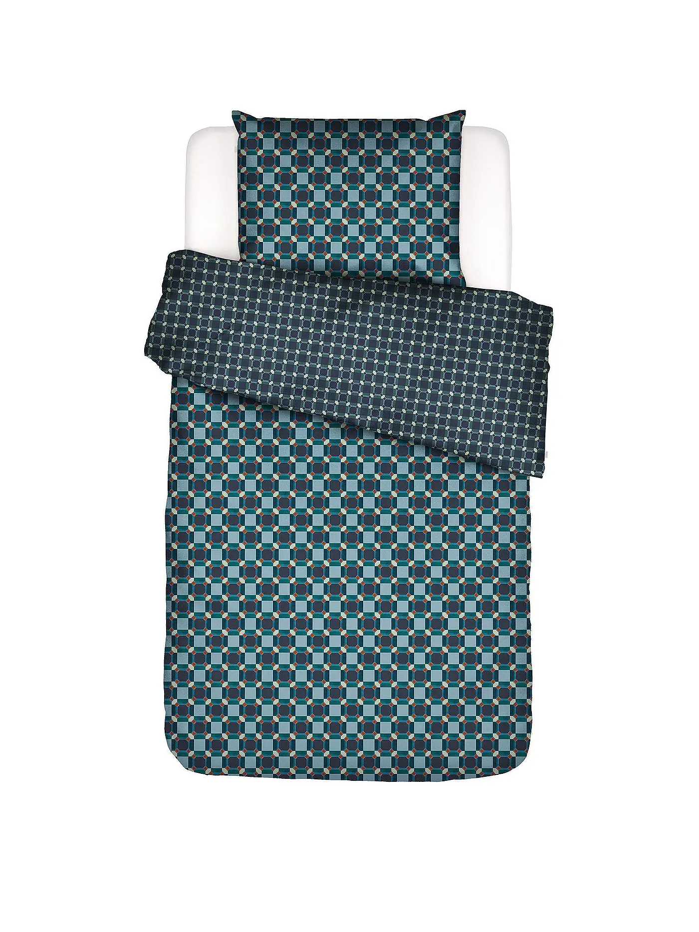 ESSENZA | Bettwäsche Garnitur TAEDES 70x90cm/140x200cm Nightblue | 